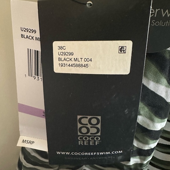 COCO REEF Women's Current Mesh Underwire Bra-Sized Tankini Top 38C - Picture 4 of 4